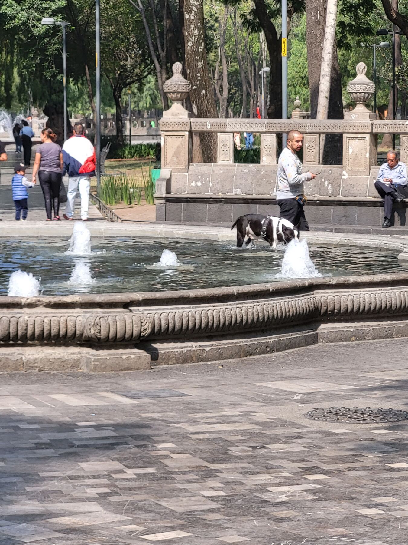 Fountain at Alameda Central park in Mexico City